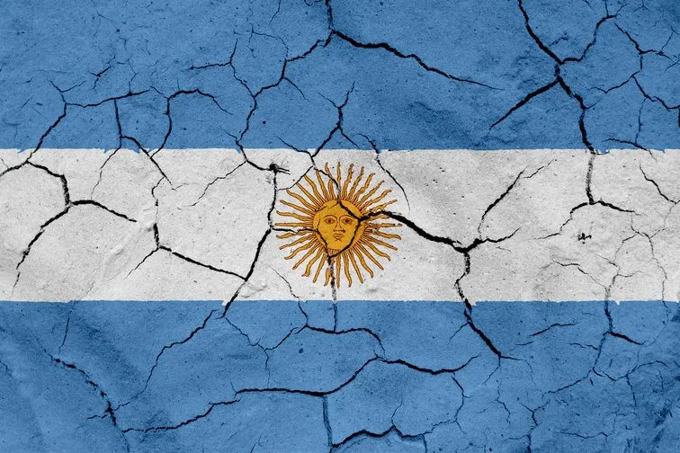 bandera argentina grietas