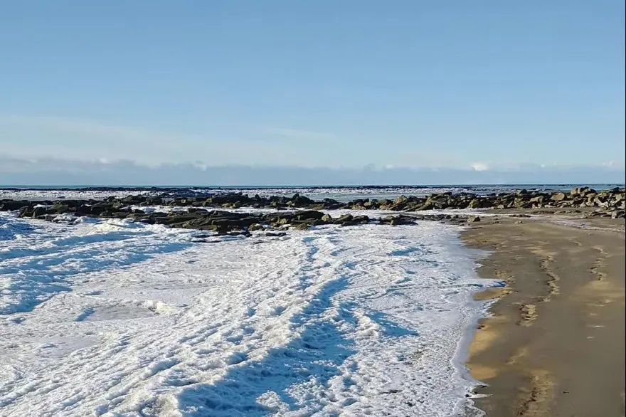 olas de mar congeladas tierra del fuego